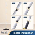 Yocada Adjustable Floor Squeegee with Rubber Blade