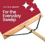 36" Medium Indoor/Outdoor Push Broom with Steel Handle