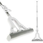 White PVA Sponge Mop with Adjustable Handle and Head