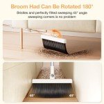 Broom and Dustpan Set for Pet Hair Cleanup