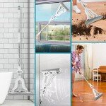 White PVA Sponge Mop with Adjustable Handle and Head