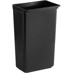 TrueCraftware Black Utility Refuse Bin 13"x9"x22