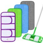 Microfiber Mop Pads for Swiffer Sweeper (4 Pack)