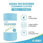 AIDEA 75PK Microfiber Cleaning Cloth Roll
