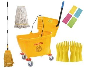 BERPET 35-Quart Mop Bucket with Side Press Wringer