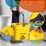 Collapsible Mop Bucket with Wheels and Wringer