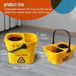 Collapsible Mop Bucket with Wheels and Wringer