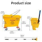 BERPET 35-Quart Mop Bucket with Side Press Wringer