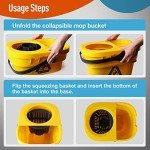 Collapsible Mop Bucket with Wheels and Wringer
