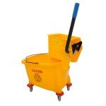 BERPET 35-Quart Mop Bucket with Side Press Wringer