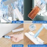 Mini Hand-Free Mop with Sponge Refills - Blue