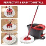 4-Pack Microfiber Mop Heads for O-Cedar Spin Mop