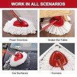 4-Pack Microfiber Mop Heads for O-Cedar Spin Mop