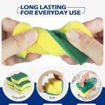 Eco-Friendly Non-Scratch Kitchen Cleaning Sponges - 24 Pack