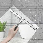 Simtive 12-Inch Shower Squeegee with Hooks