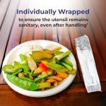 Individually Wrapped Plastic Cutlery Set - 250 Count