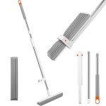 PVA Self Squeeze Sponge Mop with 2 Heads