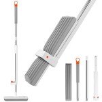 PVA Self Squeeze Sponge Mop with 2 Heads