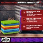 AIDEA 150-Pack Microfiber Cleaning Cloths 12" x 12