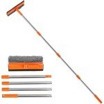 2-in-1 Squeegee Window Cleaner with Long Handle