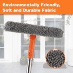 2-in-1 Squeegee Window Cleaner with Long Handle