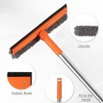 2-in-1 Squeegee Window Cleaner with Long Handle