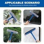 15.9" 2-in-1 Window Squeegee with Long Handle