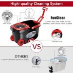 FunClean Spin Mop & Bucket Set with Refills