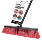 18" Heavy Duty Outdoor Push Broom with Long Handle