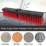 Stiff Push Broom for Indoor/Outdoor Cleaning