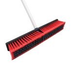Stiff Push Broom for Indoor/Outdoor Cleaning
