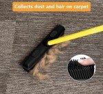 Pet Hair Rubber Broom with Carpet Rake and Squeegee