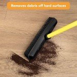 Pet Hair Rubber Broom with Carpet Rake and Squeegee