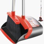 Broom and Dustpan Set with Self-Cleaning Teeth