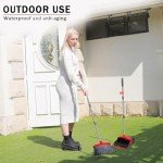 Broom and Dustpan Set with Self-Cleaning Teeth