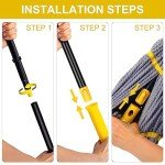 Heavy-Duty Self Wringing Twist Mop with Long Handle