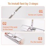 360° Microfiber Wet Mop with 4 Reusable Pads