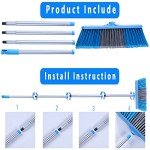 YONILL 53" Long Handle Indoor Outdoor Broom