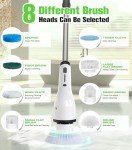 ShuxT Cordless Electric Spin Scrubber with 9 Heads