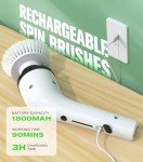 ShuxT Cordless Electric Spin Scrubber with 9 Heads