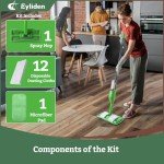 Eyliden Spray Mop Starter Kit with Dusting Cloths
