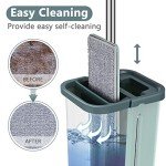 Aifacay Floor Mop and Bucket Set with Microfiber Pads