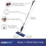 Cleanow Spray 'n Shine Floor Mop with Pads