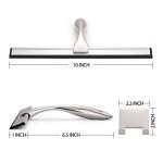 HIWARE Stainless Steel 10" Multi-Surface Shower Squeegee