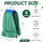 Hushee 6-Pack Heavy Duty Microfiber Mop Heads