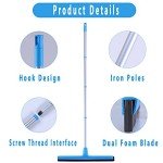 Adjustable 50" Floor Squeegee for Water & Hair