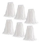 Matthew Cleaning Disposable Loop-Open Wet Mop Heads 6 Pack