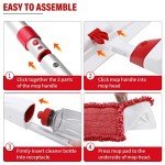 Microfiber Spray Mop with Reusable Pads and Scrubber