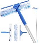 Window Cleaning Kit with Squeegee and Microfiber Scrubber