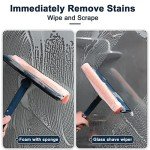 2-in-1 Long Handle Window Squeegee and Scrubber